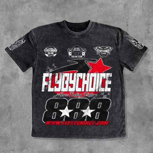 Flybychoice Washed Distressed Short Sleeve T-Shirt
