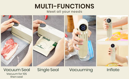 3-in-1 Cordless Mini Vacuum Sealer – Keep Your Food Fresh & More!